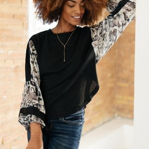 Andree by Unit, Size Small, Black Blouse